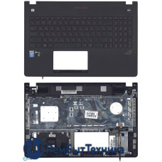 Клавиатура для ноутбука Asus N56 черная топ-панель с подсветкой