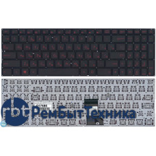 Клавиатура для ноутбука Asus N541 черная с красными кнопками