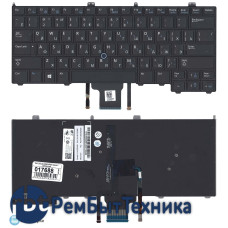 Клавиатура для ноутбука Dell Latitude E7440 E7420 черная с подсветкой