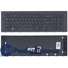 Клавиатура для ноутбука Sony Vaio VPC-EC черная с рамкой