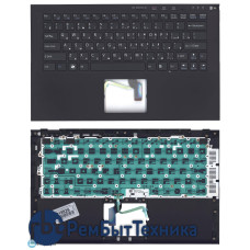 Клавиатура для ноутбука Sony Vaio VPCZ2 черная топ-панель