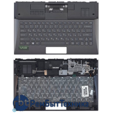 Клавиатура для ноутбука Sony Vaio SVD13 черная с подсветкой топ-панель
