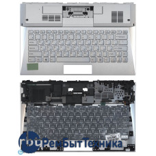 Клавиатура для ноутбука Sony Vaio SVD13 серебристая с подсветкой топ-панель Клавиатура для ноутбука Sony Vaio SVD13 серебристая с подсветкой топ-панель