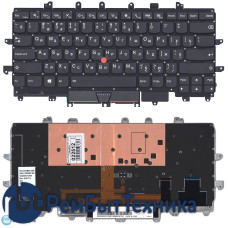 Клавиатура для ноутбука Lenovo ThinkPad X1 Yoga Carbon черная без рамки с подсветкой