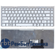 Клавиатура для ноутбука Sony Vaio VGN-FW белая с рамкой