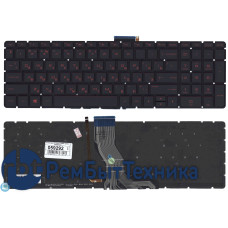 Клавиатура для ноутбука HP Omen 17-W000 черная с красной подсветкой