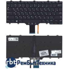 Клавиатура для ноутбука Dell Latitude E7250 E7270 черная без рамки