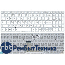 Клавиатура для ноутбука Toshiba Satellite L50-B L50D-B белая без рамки