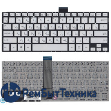 Клавиатура для ноутбука Asus TP300, TP300L серебристая без рамки Клавиатура для ноутбука Asus TP300, TP300L серебристая без рамки