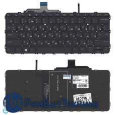 Клавиатура для ноутбука HP EliteBook Folio G1 черная без рамки