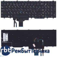 Клавиатура для ноутбука Dell Latitude E5550 E5570 черная без рамки без подсветки