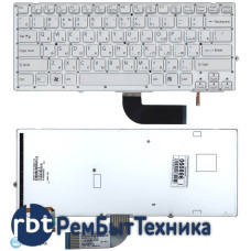 Клавиатура для ноутбука Sony Vaio VPC-SD VPC-SB серебристая c подсветкой