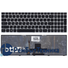 Клавиатура для ноутбука Lenovo IdeaPad G50-70 G50-30 черная с серой рамкой c подсветкой Клавиатура для ноутбука Lenovo IdeaPad G50-70 G50-30 черная с серой рамкой c подсветкой