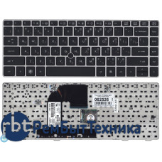 Клавиатура для ноутбука HP EliteBook 8460P ProBook 6460B 6465B черная c рамкой с указателем
