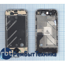 Средняя и боковая рамки в сборе для Apple IPhone 4G silver