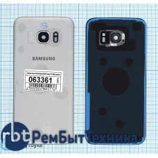 Задняя крышка Samsung G935F Galaxy S7 Edge серебристая