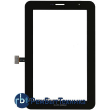 Сенсорное стекло (тачскрин) Samsung Galaxy Tab 2 7" P3100 черное с отверстием под динамик