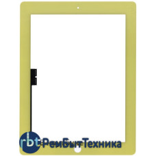 Сенсорное стекло (touchscreen) для Ipad 3 желтое