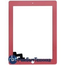 Сенсорное стекло (touchscreen) для Ipad 2 розовое