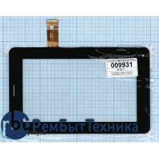 Сенсорное стекло (тачскрин) GM070004G1-FPC-2 черное