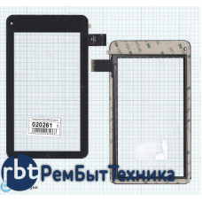 Сенсорное стекло (тачскрин) QSD E-C7058-02 черное