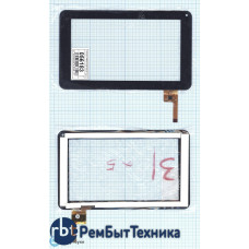 Сенсорное стекло (тачскрин) TP070011(DR1334)-00 черное