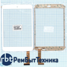 Сенсорное стекло (тачскрин) OLM-080A0241-PG белое