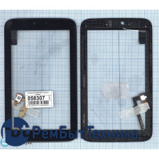 Сенсорное стекло (тачскрин) Alcatel Pop 7S JDC.3931FPC-D черное c рамкой