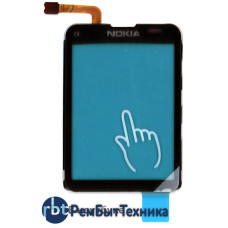 Сенсорное стекло (тачскрин) Nokia С3 черное