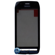 Сенсорное стекло (тачскрин) Nokia 603 черное