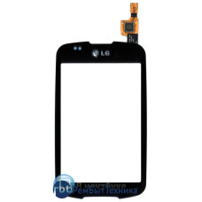 Сенсорное стекло (тачскрин) LG Optimus One P500 черное