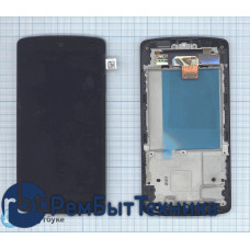 Модуль (Матрица, экран, дисплей + тачскрин) LG Google Nexus 5 D820 с рамкой черный