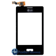 Сенсорное стекло (тачскрин) LG E400 Optimus L3 черный