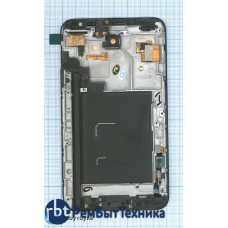 Модуль (Матрица, экран, дисплей + тачскрин) Samsung Galaxy Note 1 N7000 с рамкой, черный