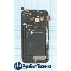 Модуль (Матрица, экран, дисплей + тачскрин) Samsung Galaxy Note 2 N7100 с рамкой синий