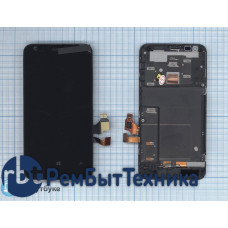 Модуль (Матрица, экран, дисплей + тачскрин) Nokia Lumia 620 с рамкой черный