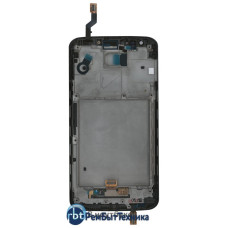 Модуль (Матрица, экран, дисплей + тачскрин) LG G2 D802 черный (с рамкой)