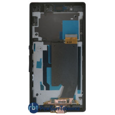 Модуль (Матрица, экран, дисплей + тачскрин) Sony Xperia Z (с рамкой) черный