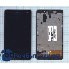 Модуль (Матрица, экран, дисплей + тачскрин) Nokia XL Dual sim с рамкой черный