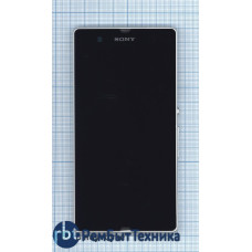 Модуль (Матрица, экран, дисплей + тачскрин) Sony Xperia Z (с рамкой) белый
