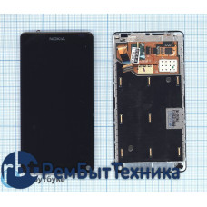 Модуль (Матрица, экран, дисплей+тачскрин) Nokia N9 (с рамкой)