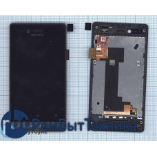 Модуль (Матрица, экран, дисплей + тачскрин) Sony Xperia miro ST23i черный