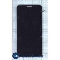 Модуль (Матрица, экран, дисплей + тачскрин) Alcatel One Touch IDOL X+ 6043D черный с рамкой