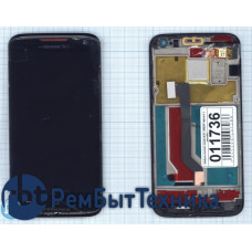 Модуль (Матрица, экран, дисплей+тачскрин) Huawei Ascend D1 U9500 черный с рамкой