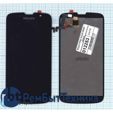 Модуль (Матрица, экран, дисплей + тачскрин) Philips Xenium W8560 черный