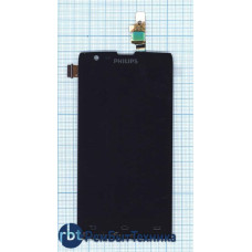 Модуль (Матрица, экран, дисплей + тачскрин) Philips Xenium W6500i черный