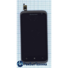 Модуль (Матрица, экран, дисплей+тачскрин) Lenovo S720 черный с рамкой