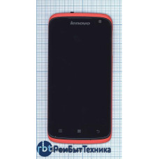 Модуль (Матрица, экран, дисплей+тачскрин) Lenovo S820 красный