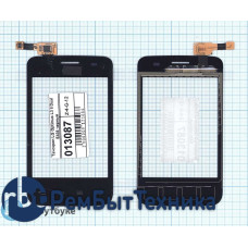Сенсорное стекло (тачскрин) LG Optimus L3 II Dual E435 черный Сенсорное стекло (тачскрин) LG Optimus L3 II Dual E435 черный