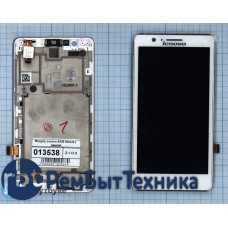 Модуль (Матрица, экран, дисплей + тачскрин) Lenovo A536 белый с рамкой